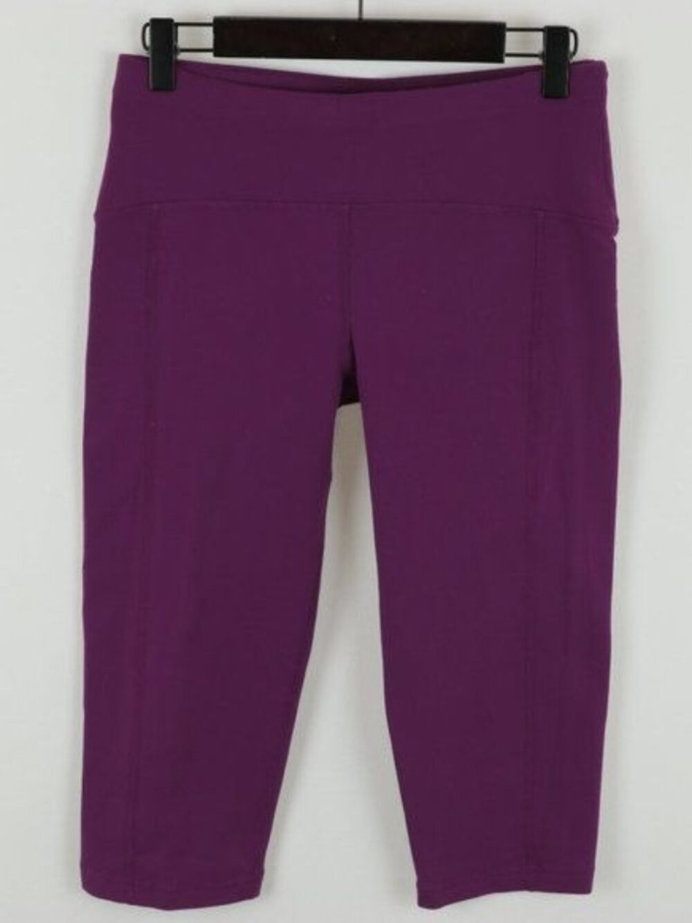 Oiselle Women's Size 6 Plum Mid Rise Pull On Crop Activewear Leggings